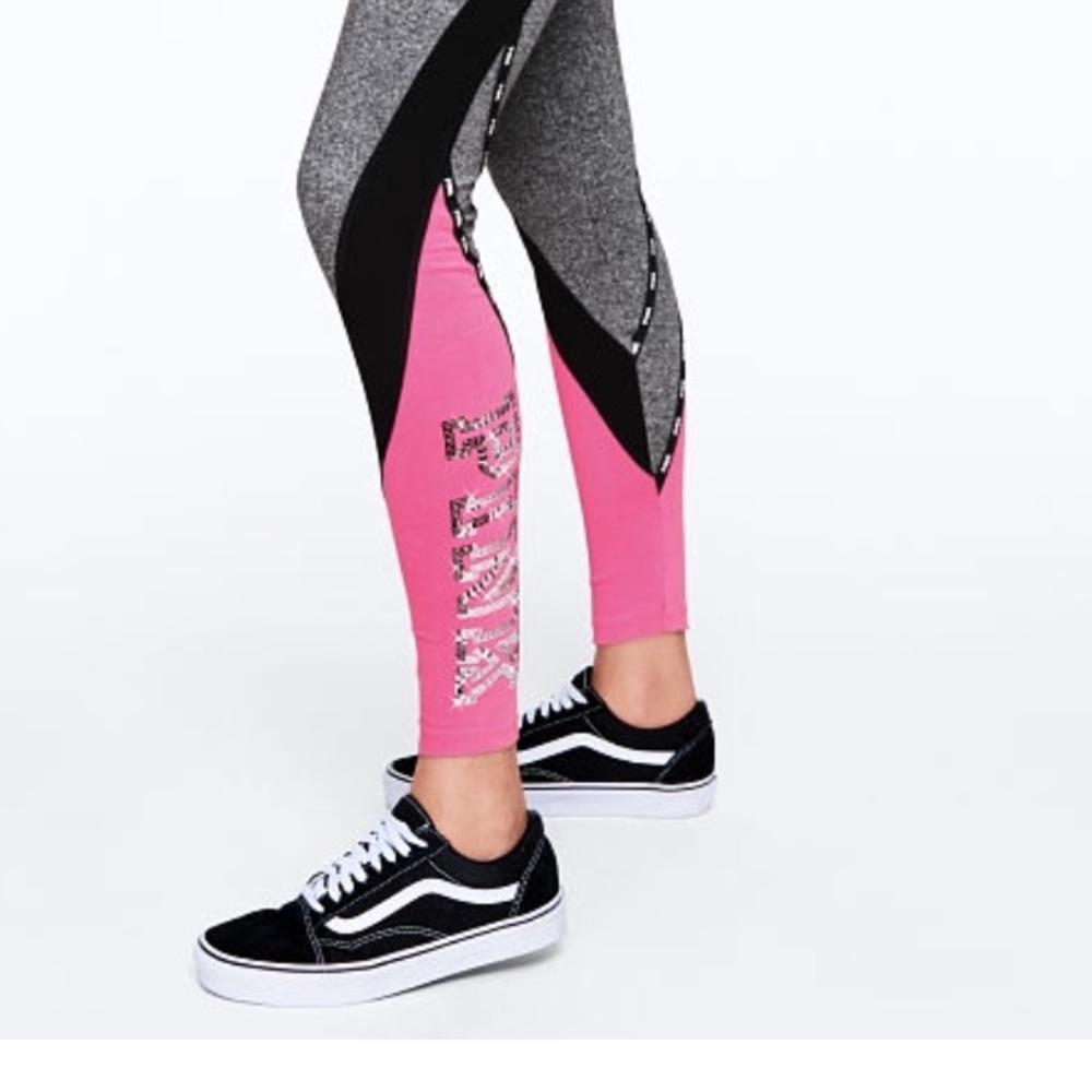PINK bling high waisted leggings